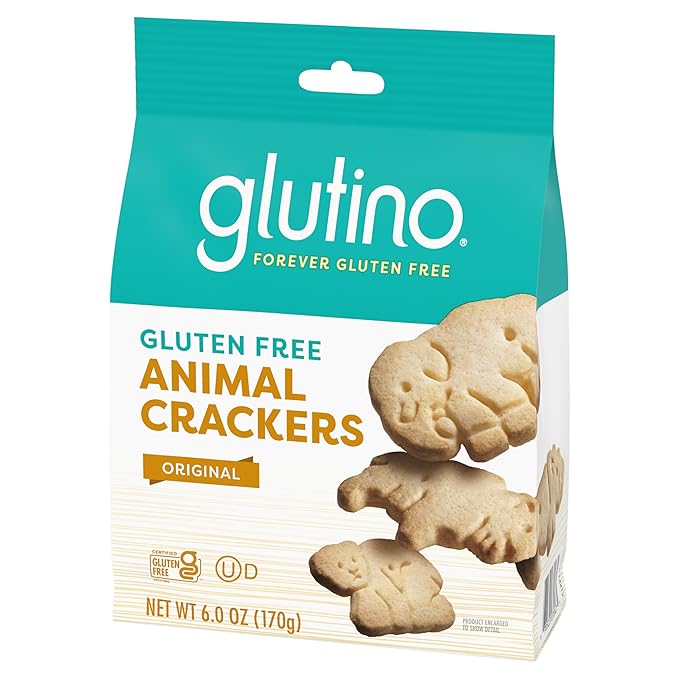 Glutino TMH1 Gluten Free Animal Crackers, Crunchy and Sweet, Original Flavor, 6 oz