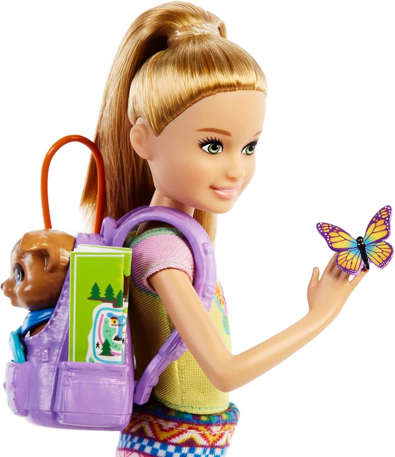 Barbie It Takes Two Stacie Doll & Accessories, Camping Playset with Doll, Pet Tent, Puppy, Sticker Sheet & Accessories