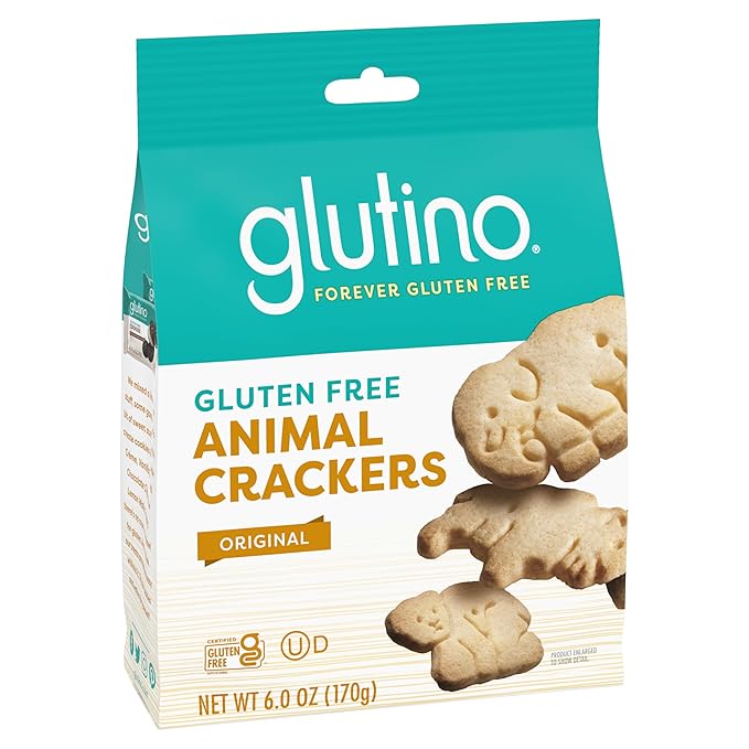 Glutino TMH1 Gluten Free Animal Crackers, Crunchy and Sweet, Original Flavor, 6 oz