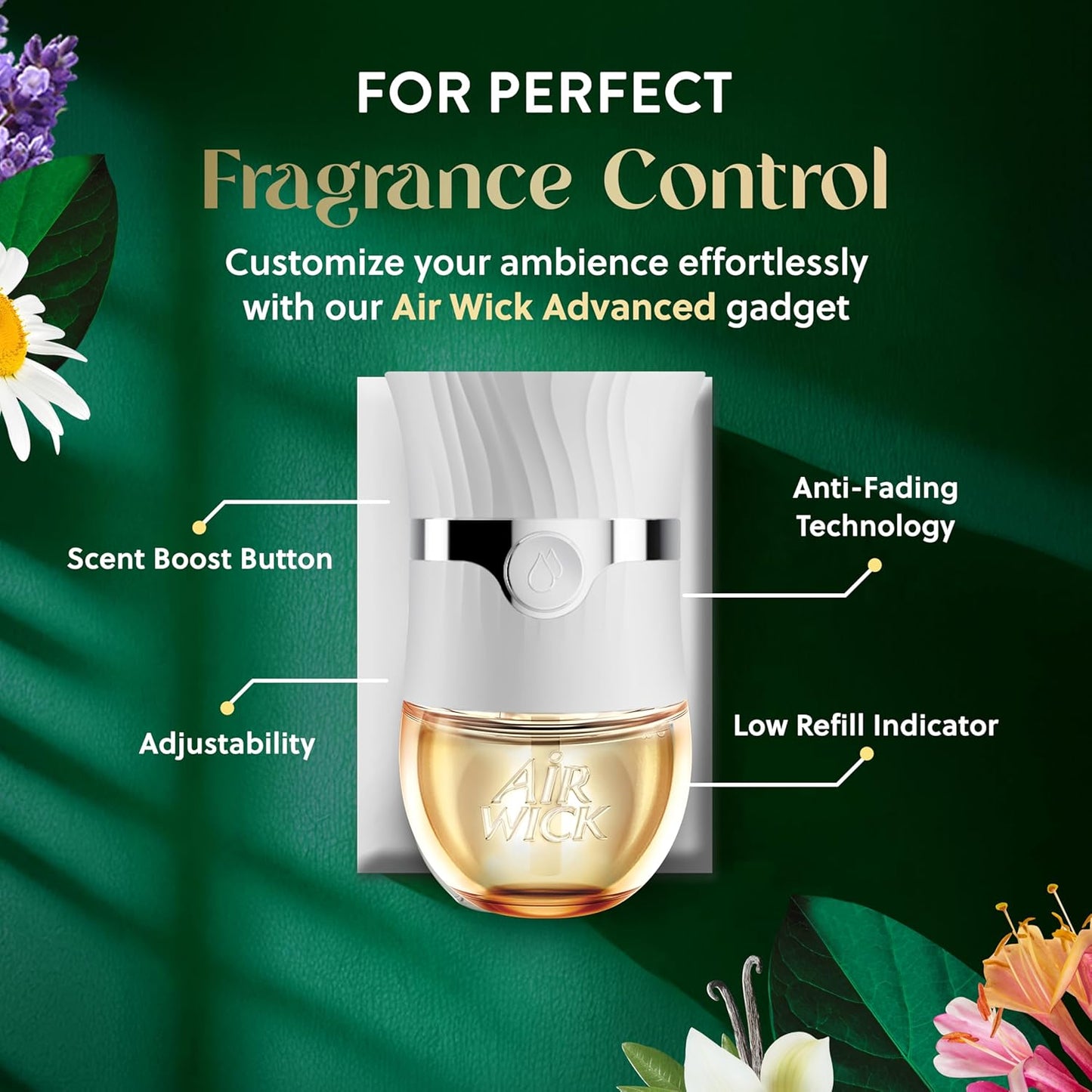 Air Wick Plug in Scented Oil Refill, 5ct, White Sage & Mahogany, Air Freshener, Essential Oils