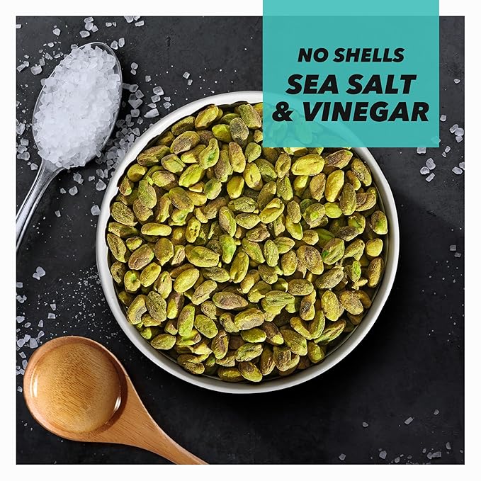 Wonderful Pistachios No Shells, Sea Salt & Vinegar Nuts, 0.75 Ounce Bags (Pack of 14), Protein Snacks, Salty Snacks, On-the-Go, Individually Wrapped Healthy Snacks for Adults