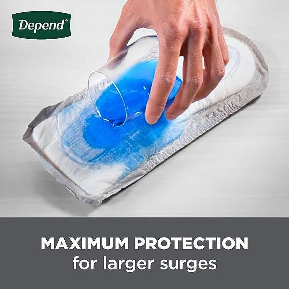 Depend Incontinence Guards/Incontinence Pads for Men/Bladder Control Pads, Maximum Absorbency, 104 Count (2 Packs of 52)